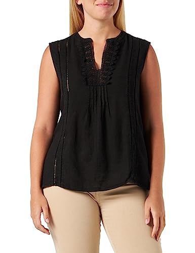 Sidona Damska bluzka z koronką 10130400, czarna, XXL, czarny, XXL