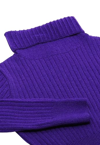 Libbi Blonda damski sweter z golfem w stylu leniwym, wąski sweter akrylowy, liliowy, rozmiar XS/S, liliowy, XS