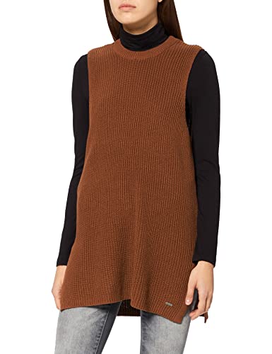 Noisy May Damska kamizelka Nmrossita z okrągłym dekoltem, długa dzianina, Bg, Kuropatwa, XS