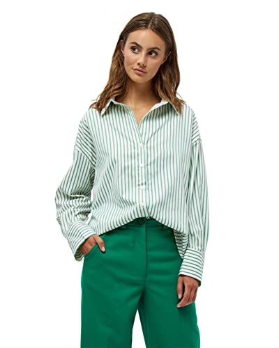 Peppercorn Damska koszulka z dekoltem w serek Liset, w paski, XL, Paski piaskowate, XL