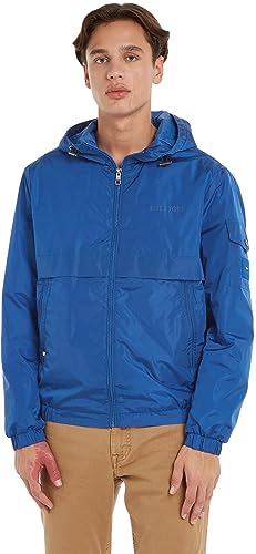 Tommy Hilfiger Męska kurtka z kapturem RWB Regatta SAIL, wełniana, ultramiękka, XL, Ultraniebieski, XL