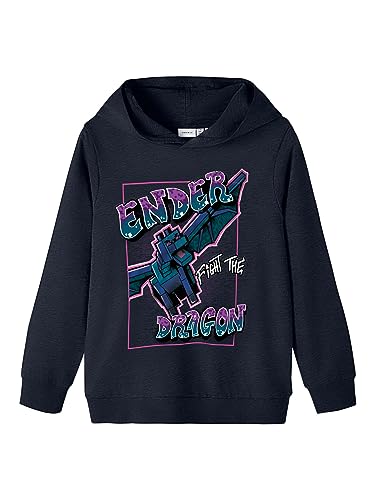 NAME IT Bluza chłopięca Nkmjengo Minecraft Sweat Wh Unb Bfu, Dark Sapphire, 116