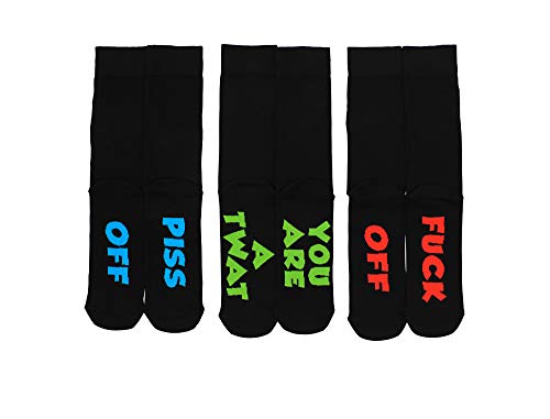 Cockney Spaniel Męskie skarpety Sweary prezent, Multi, jeden rozmiar, multi, Rozmiar uniwersalny