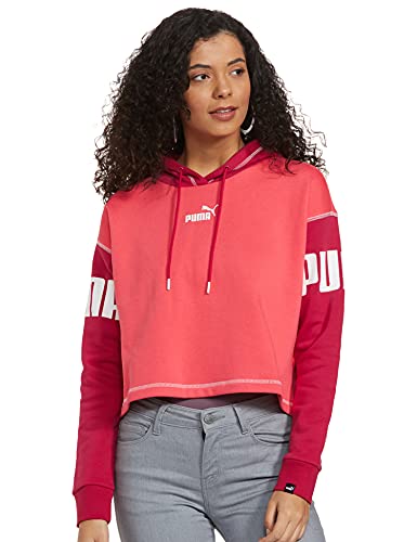 PUMA Power Hoodie FL Damska koszulka dresowa, Raj - Różowy, S