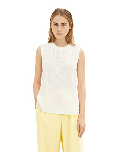 TOM TAILOR Denim Damski sweter 1035363, 10348 - Gardenia White, S