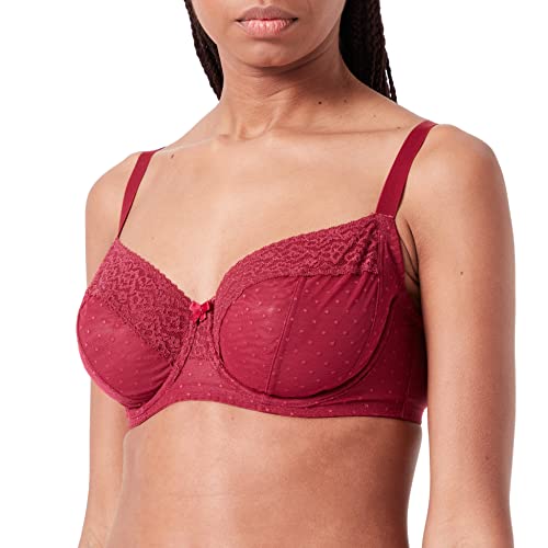 HUBER Damski biustonosz typu Micro Lace, modelowany biustonosz typu Rhubarb, standardowy