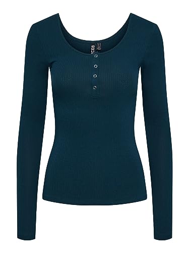 Bestseller A/S PCKITTE LS TOP NOOS BC, Reflecting Pond, S