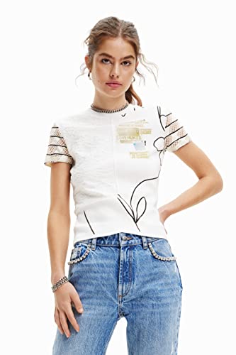 Desigual T-shirt damski, biały, S