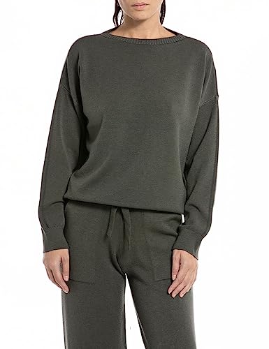 Replay Sweter damski, Army Green 435, XS