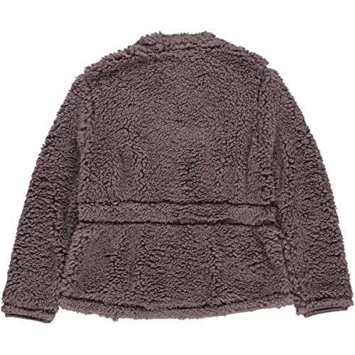 Müsli by Green Cotton Girls Fleece Frill Jacket, Grape, 110