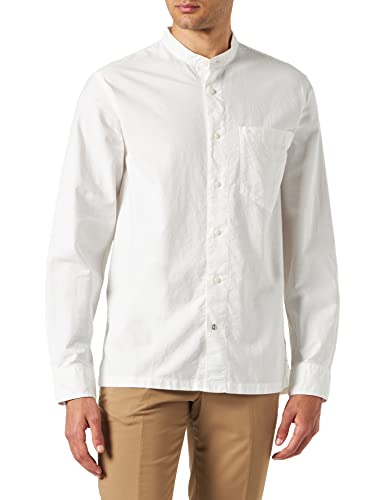 Tommy Hilfiger Męska koszula Pigment GMD Mandarin Rf Casual, Ecru, M