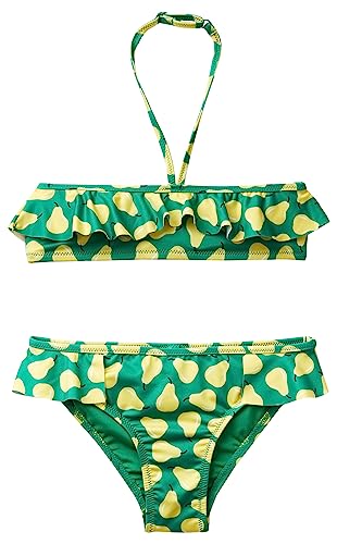 United Colors of Benetton Dziewczęcy dwuczęściowy kostium kąpielowy, Verde A Fantasia 72n, XL