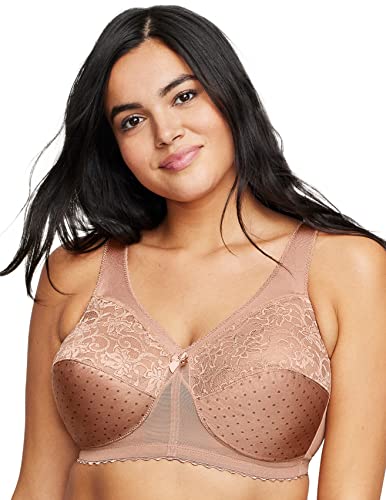 Glamorise MagicLift oryginalny biustonosz podtrzymujący pełny rozmiar plus size bez fiszbin #1000, Cappuccino, 105E