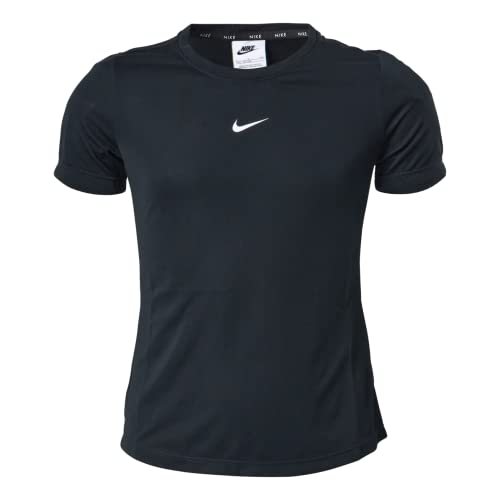 Nike Dziewczęcy G Nk Df One Ss Top T-Shirt, czarno-biały, XS