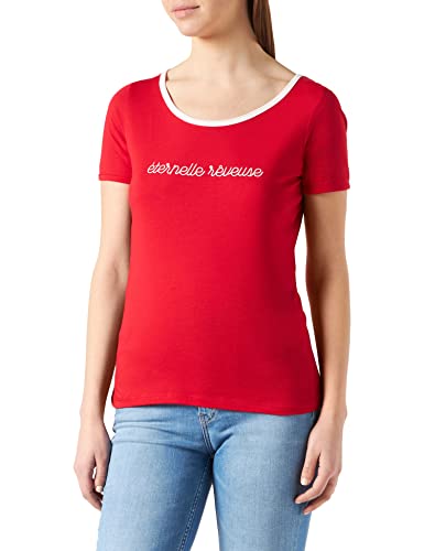 Naf Naf T-shirt damski, Reflektor czerwony/ecru, XL