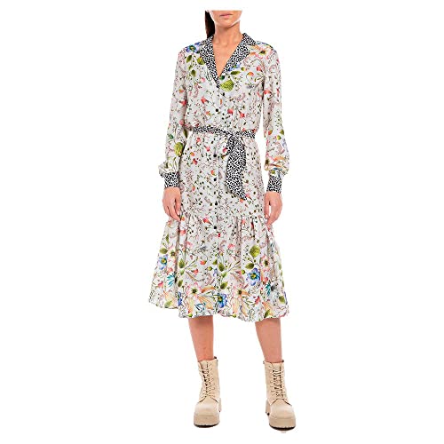 Replay Sukienka damska W9759, 010 wielokolorowa, M, 010 Multicolor, M