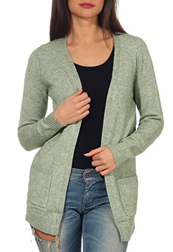 ONLY Onllesly L/S Open Cardigan Knt Noos Kardigan Kobiety, Zielony, S