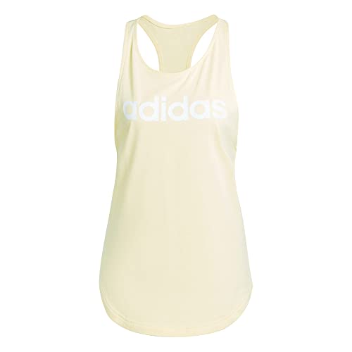 adidas IC4440 W Lin TK Biustonosz tank top Almost Żółty/White L, Almost Yellow/Biały, L