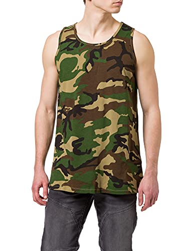 JP 1880 Męskie duże rozmiary duże rozmiary Menswear L-8XL Tank Top, kamuflaż, bez rękawów 748283, oliwkowy, XXL
