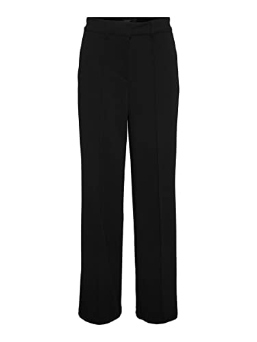 VERO MODA Damskie spodnie VVMBECKY HR FORMAL Wide Pant NOOS, czarne, rozmiar S/32