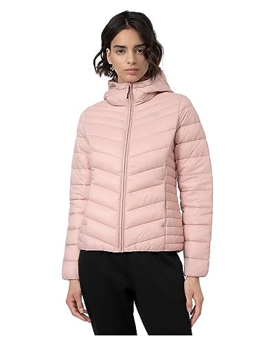 4F Kurtka damska w dół, LIGHT PINK, S