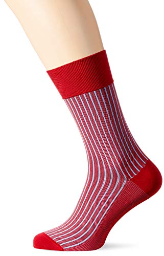 FALKE Męskie skarpety w paski Oxford – bogate bawełniane, wiele kolorów, rozmiary brytyjskie 5,5-12,5 (UE 39-48), 1 para – cienka, elegancka, kolorowa, merceryzowana bawełna