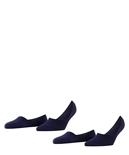 Burlington Kobiety Stopki Everyday 2-Pack W IN Bawełna niewidoczne jednokolorowe 2 Pak, Niebieski (Marine 6120), 41-42