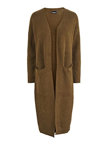 PIECES Damski kardigan PCJENNIFER LS Long Knit Noos BC z dzianiny, ciemny oliwkowy, XS