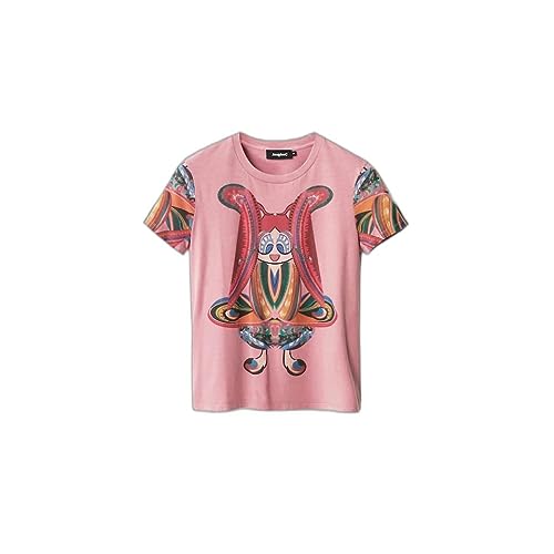 Desigual Damska koszulka z krótkim rękawem, czerwony, L