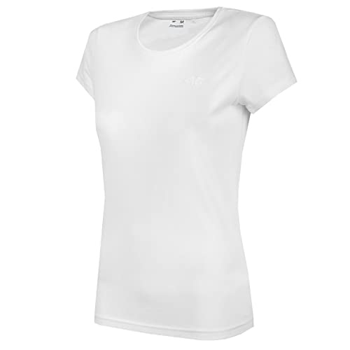 4F T-shirt damski, biały, XL