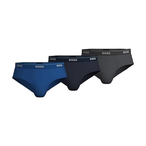 Hugo Boss Figi męskie (opakowanie 3 szt.), True Blue/Sky Captain/kute żelazo, S