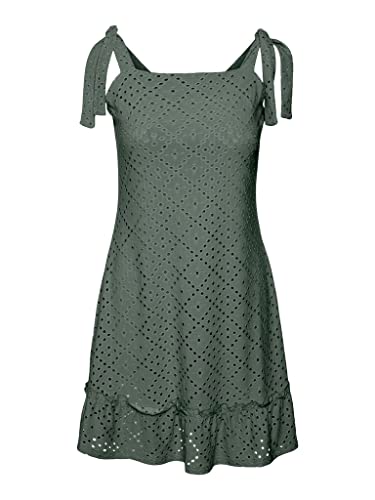 VERO MODA Damska sukienka VMTASSA SL Short Dress Noos, Laurel Wreath, L, Laurel Wreath, L