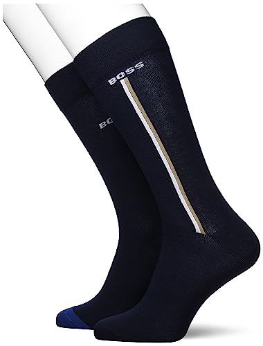 BOSS Męskie skarpety 2P RS Iconic CC Regular Socks, ciemnoniebieskie, 40-46, ciemnoniebieski, 46 EU