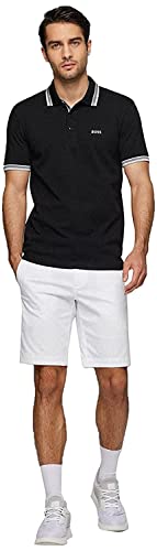 BOSS Męska koszulka polo Paddy Contrast-Logo z bawełny organicznej, Czarny, XXL