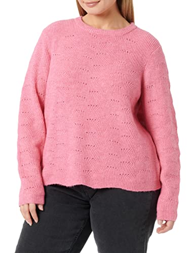 ONLY Damski sweter ONLLOLLI L/S KNT NOOS Pulower, Strawberry Moon/szczegóły: W. Melange, S