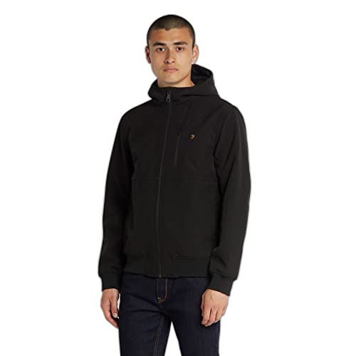 Farah Męski płaszcz Rudd Softshell, Czarny, M