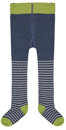loud + proud Rajstopy dziecięce, uniseks, z certyfikatem GOTS, Ultramarine/Stripes, 110-116
