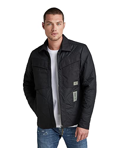 G-STAR RAW, Męska kurtka gofrowa, Schwarz (Dk Black C442-6484), S