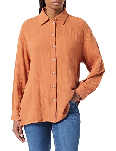 TOM TAILOR Denim Damski Bluzka Basic 1032802, 30027 - Amber Orange, M