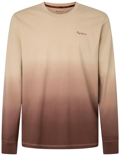 Pepe Jeans Kenneth Ls koszulka męska, Brązowy (piaskowy), XL