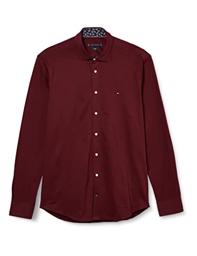 Tommy Hilfiger Męska sukienka koszulowa Cl Jersey Solid Sf, Deep Rouge, 36