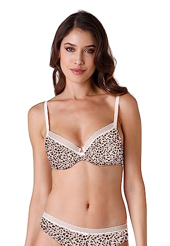 LOVABLE Z Czapką My Daily Comfort Printed Biustonosz Kobiety, Drukowanie zwierząt, 34 / E