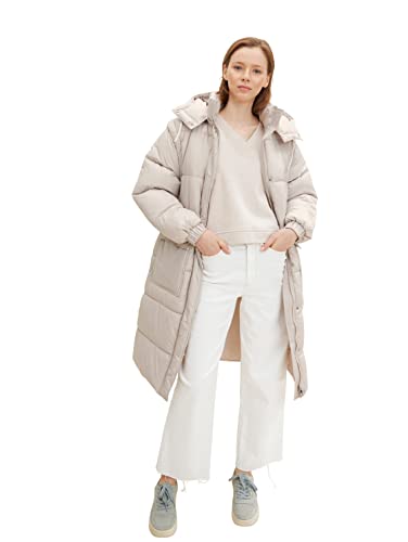 TOM TAILOR Denim Damski Płaszcz zimowy z kapturem 1032688, 30026 - Cloud Grey, XXL