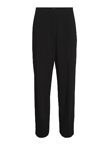 VERO MODA Spodnie damskie VMSANDY HR Straight Pant NOOS, czarny, 34-S-L