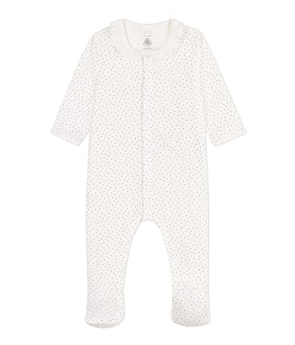 Petit Bateau Pończochy Pijama Dziewczynka, Marshmallow White/Edna Blue, 0 miesi?cy