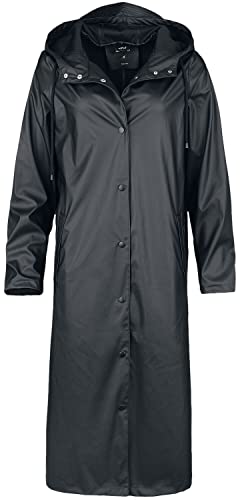 Bestseller A/S Damski płaszcz przeciwdeszczowy Nmsky L/S X-Long A-line A-line Noos, czarny, S
