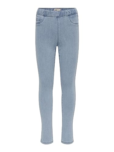ONLY Dziewczęce legginsy KONRain sportowe dżinsy, jasnoniebieski (light blue denim), 140 cm
