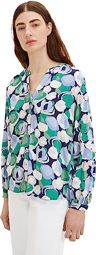 TOM TAILOR Damski Bluzka 1035244, 31572 - Green Flower Design, 40