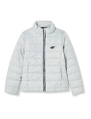 4F JUNIOR Down Jacket dla dziewczynek, COLD LIGHT GREY, 122