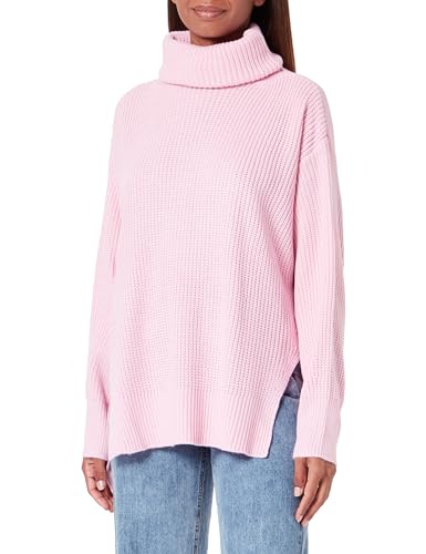 hoona Damski sweter z golfem 12419374-HO03, różowy, XS/S, Rosa, XS-S